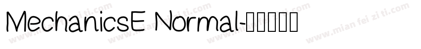 MechanicsE Normal字体转换